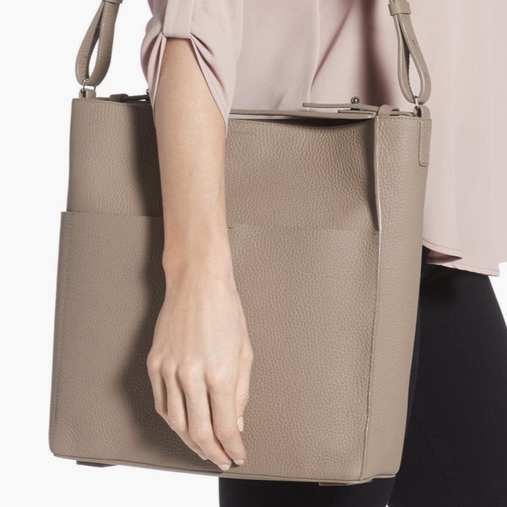 New All Saints Mast Taupe Shoulder Tote Bag - Picture 2 of 9